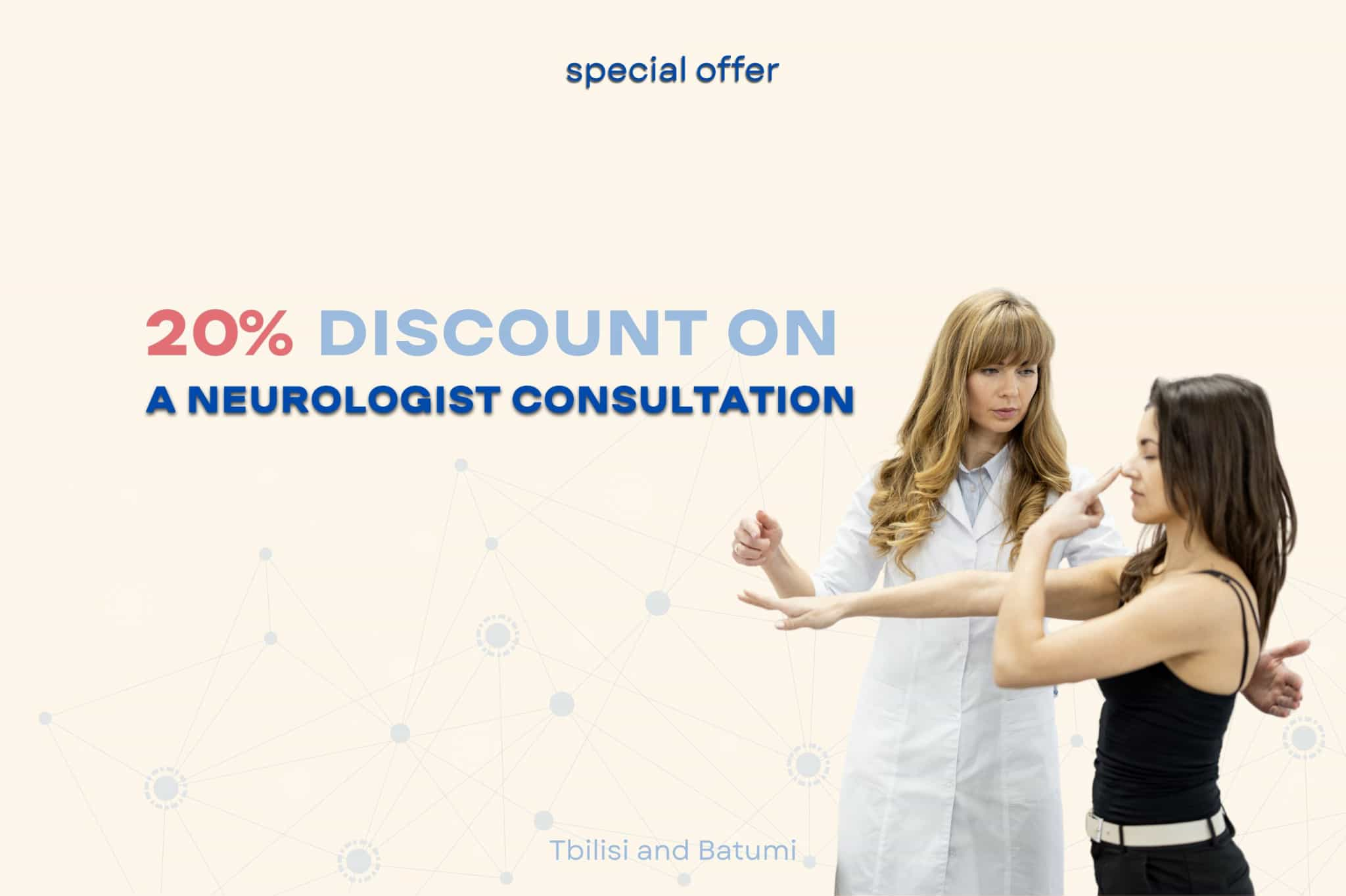 Silk Medical branches in Tbilisi and Batumi are offering a 20% discount on the initial neurologist consultation