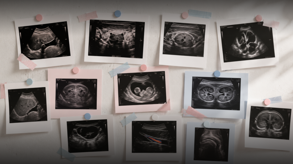 Preventive ultrasound screening — scan images of different organs at Silk Medical